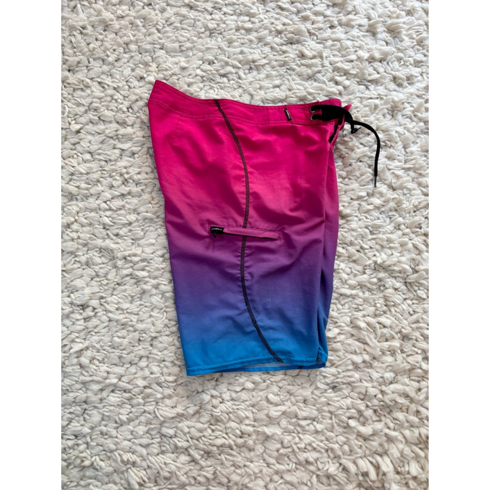 Boys O'Neill Hyperfreak Board Shorts Size 27 Pink Blue Swim Trunks - Picture 9 of 9